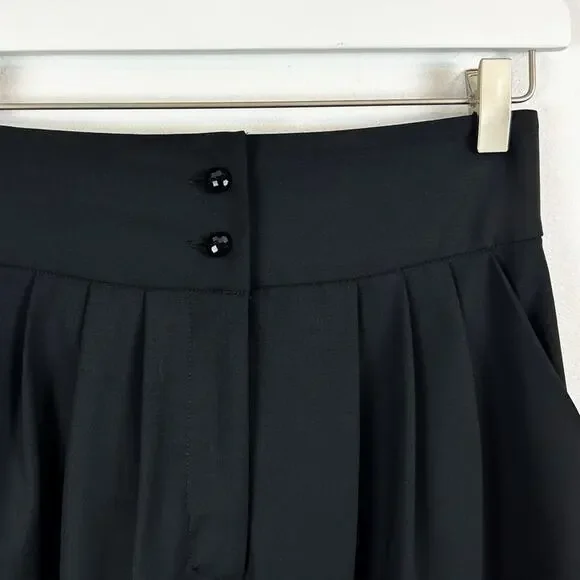 Rachel Antonoff Black High Rise Staight Leg Trousers Size 2 - Picture 2 of 5